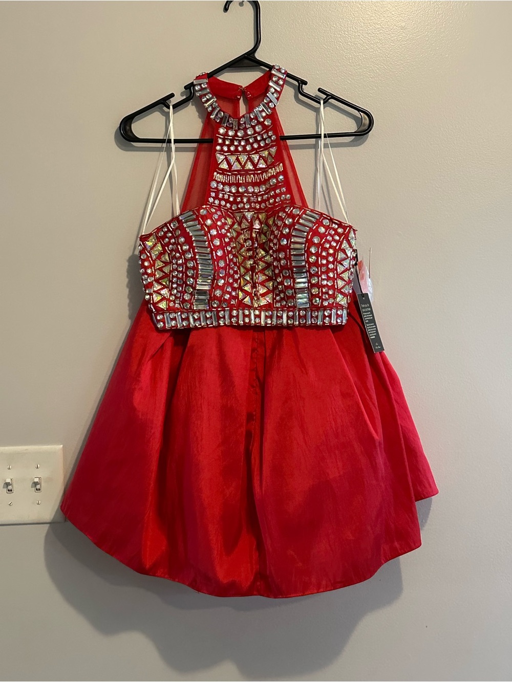 Two piece red formal dress